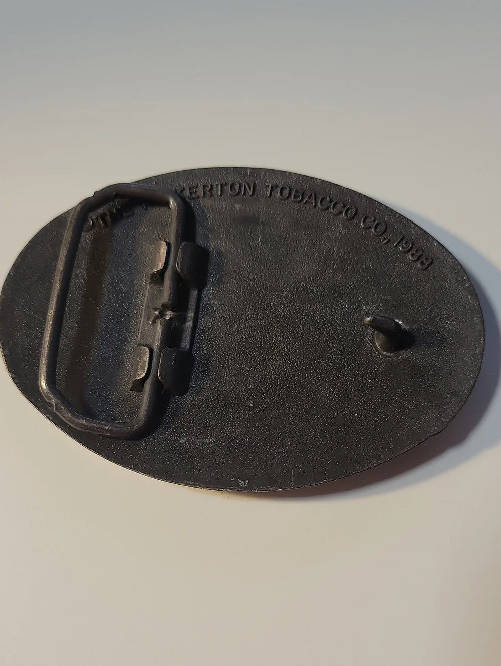 Bronze-Tone Oval 'Red Man' Belt Buckle